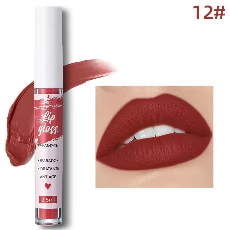 Matte Liquid Moisturizing Waterproof Durable Lip Mud Non-stick Lipstick Makeup