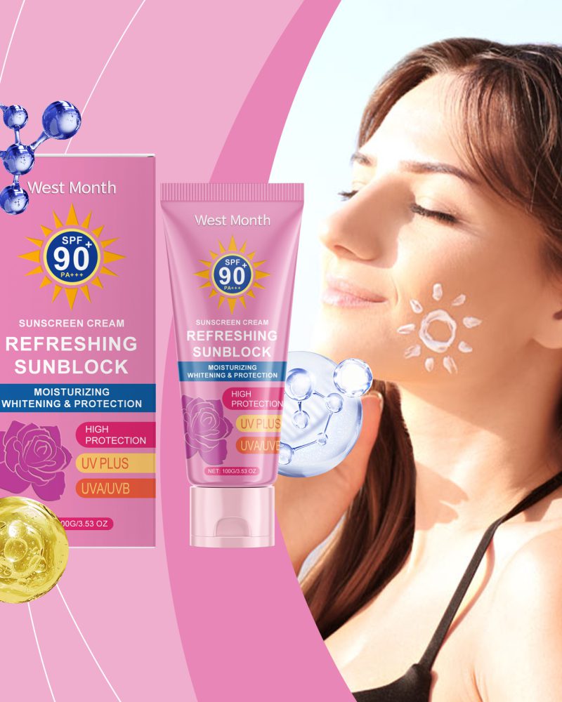 Sun Protection Reducing Dullness Sweat Proof Brightening UV Defense Sunscreen SPF90