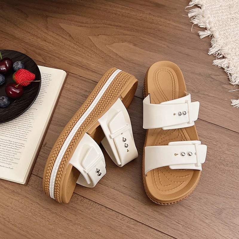 Vintage Premium Orthopedic Open Toe Anti-slip Leather Wedge Sandals - Image 7