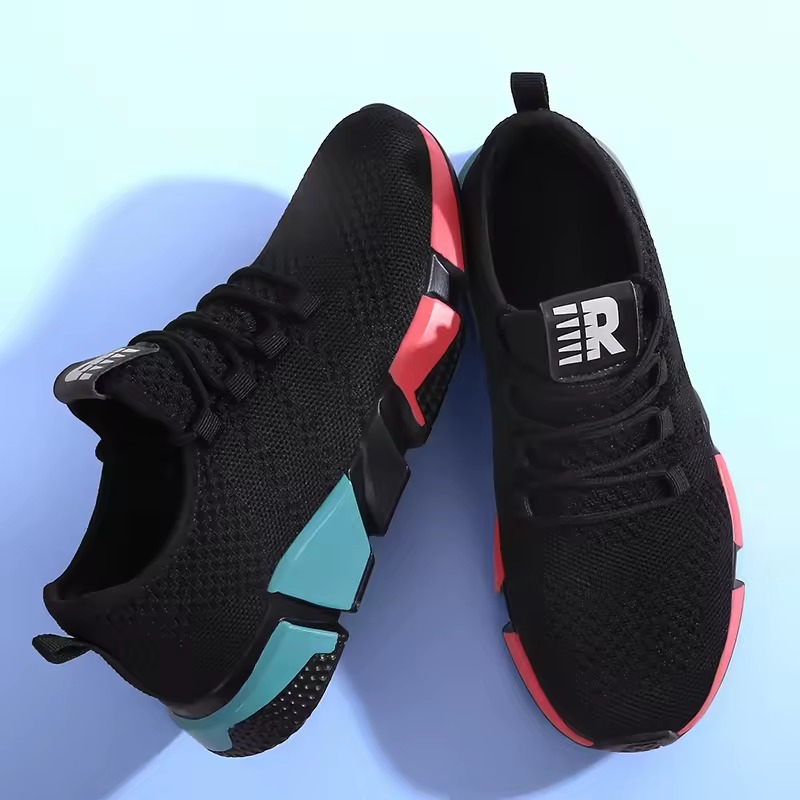 Casual Breathable Walking Mesh Flat Lace-Up Tenis Shoes - Image 4