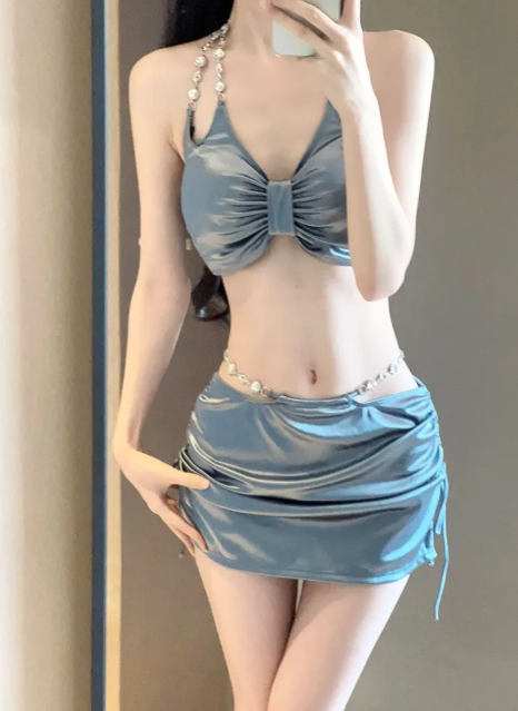 High-end Split Three-piece Vacation Fashion Bikini Babes Swimwear Bathing