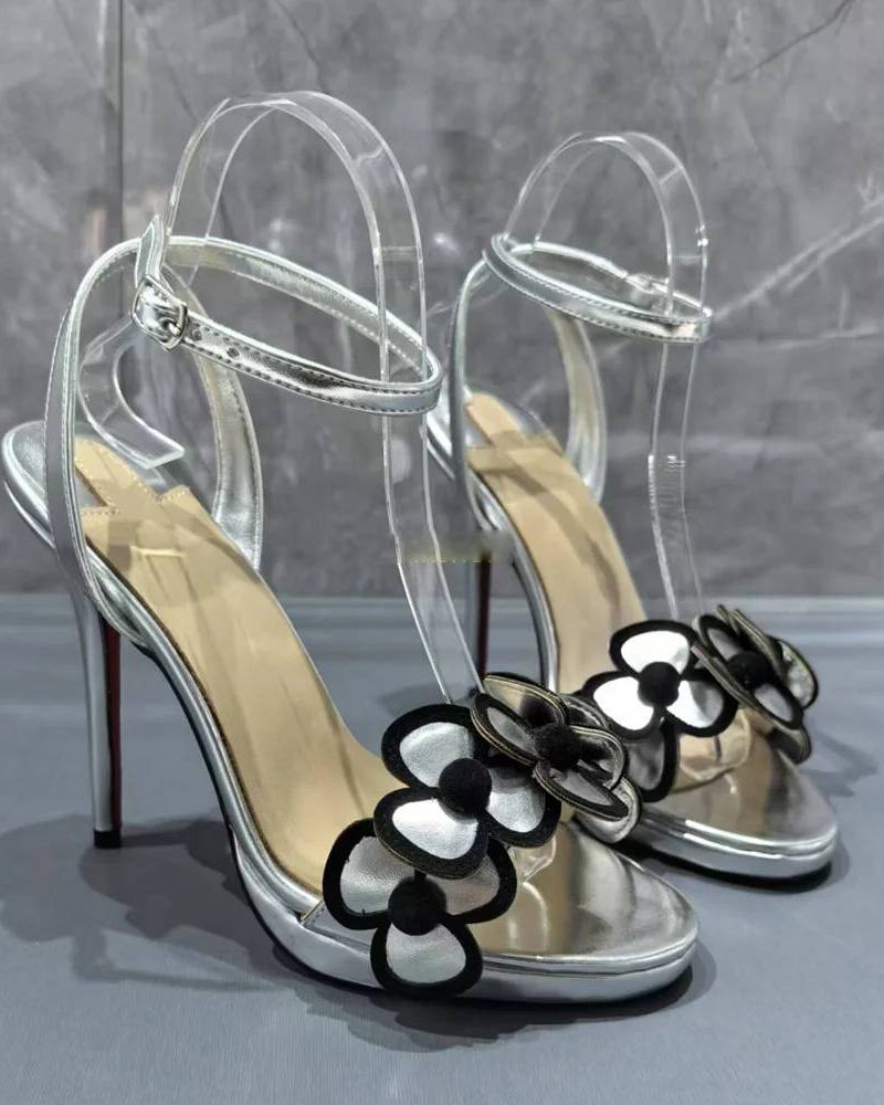 Luxury Transparent Sling-back Pointed Toe Thin Belted High Heel Sandals