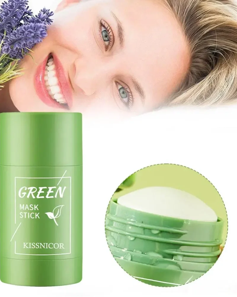 Remove Blackhead Green Tea Solid Mask Cleans Pores Stick Facial.