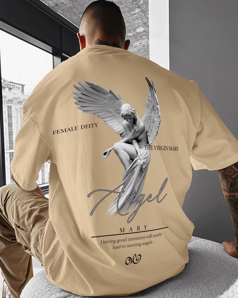 Casual Street Style Printed Loose Version Essential T-Shirt Clothing