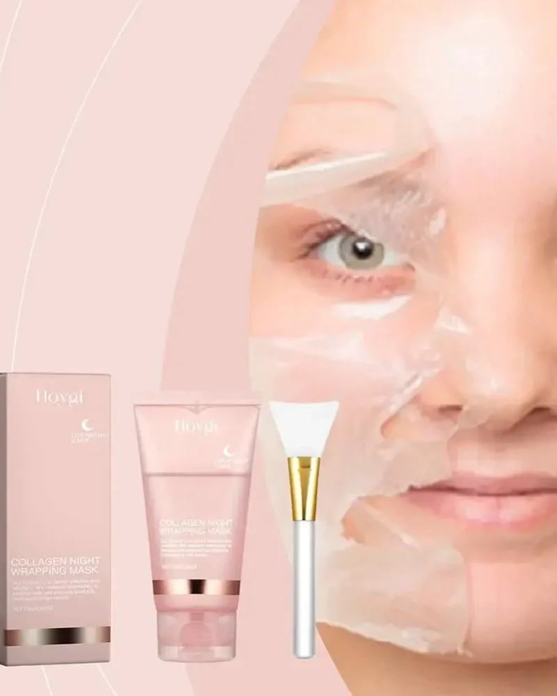 Overnight Wrapping Peel Off Facial Mask, Korean Collagen Night Wrapping Mask .