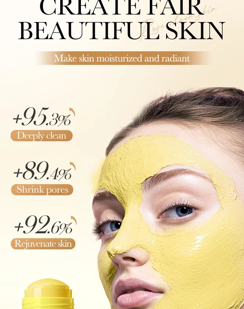 Green Tea Rose Face Masks Stick Clay Mask Shrink Pores Deep Blackhead Remover Facial.