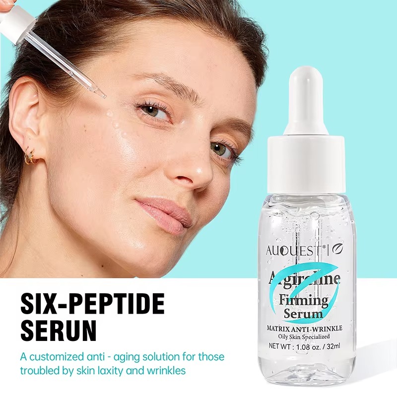 Whitening Anti-Aging Fade Fine Lines Hyaluronic Acid Six-Peptide Anti-Wrinkle Face Serum