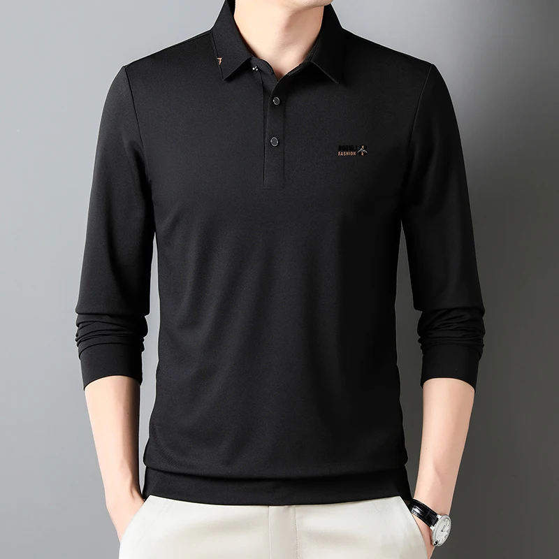 High end long sleeved men's polo shirt