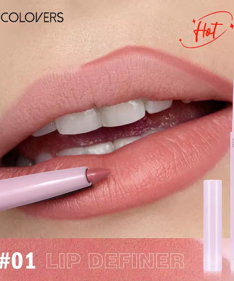 1PC Nude Matte With Smooth Texture Non-stick Cup Three-dimensional Lip Shape Rich Colors Lip Liner Lipstick Pe