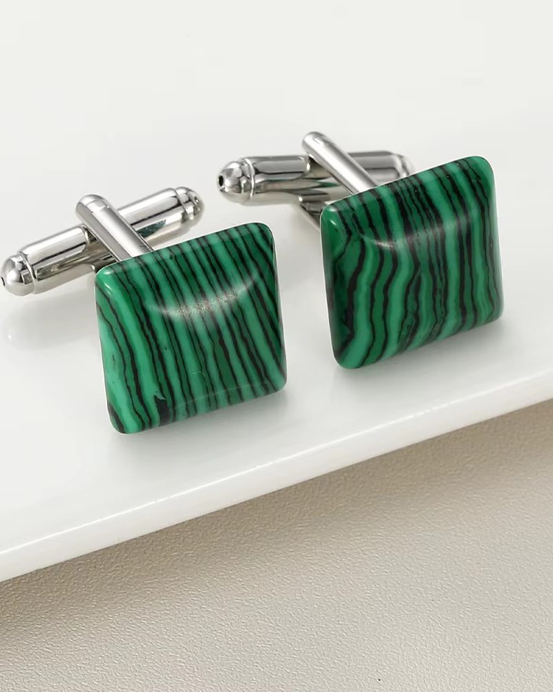 Blouse Sleeve Button Cufflinks Square Suit Shirt