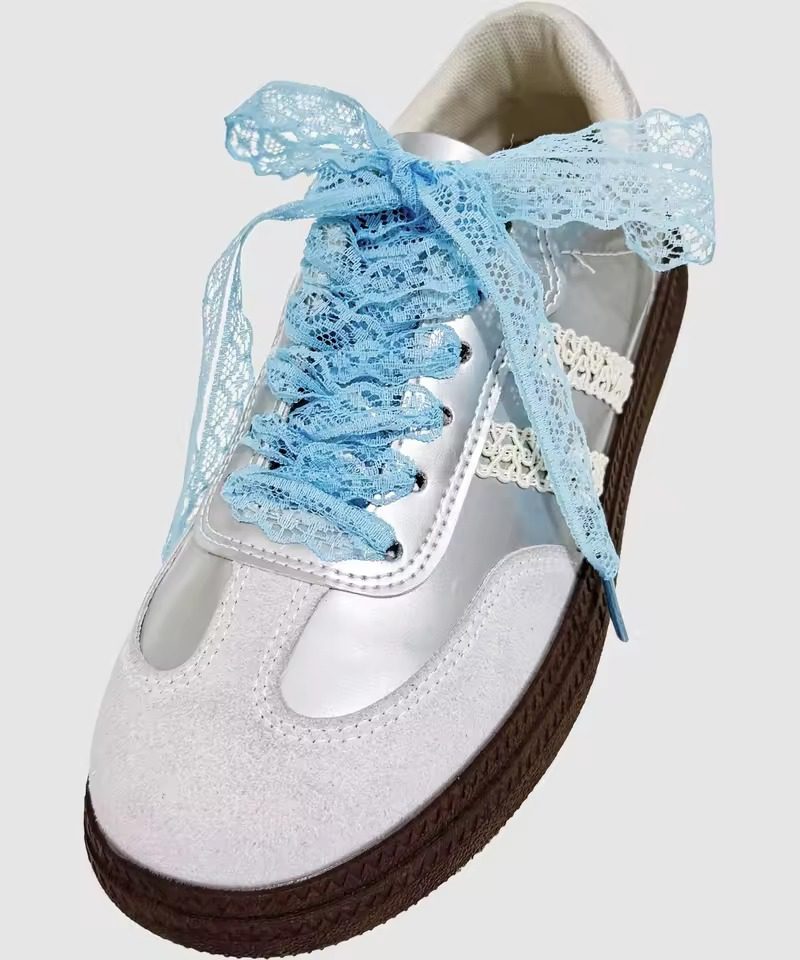 Casual 1Pair Fancy Lace Width Flat Shoelaces Accessorices