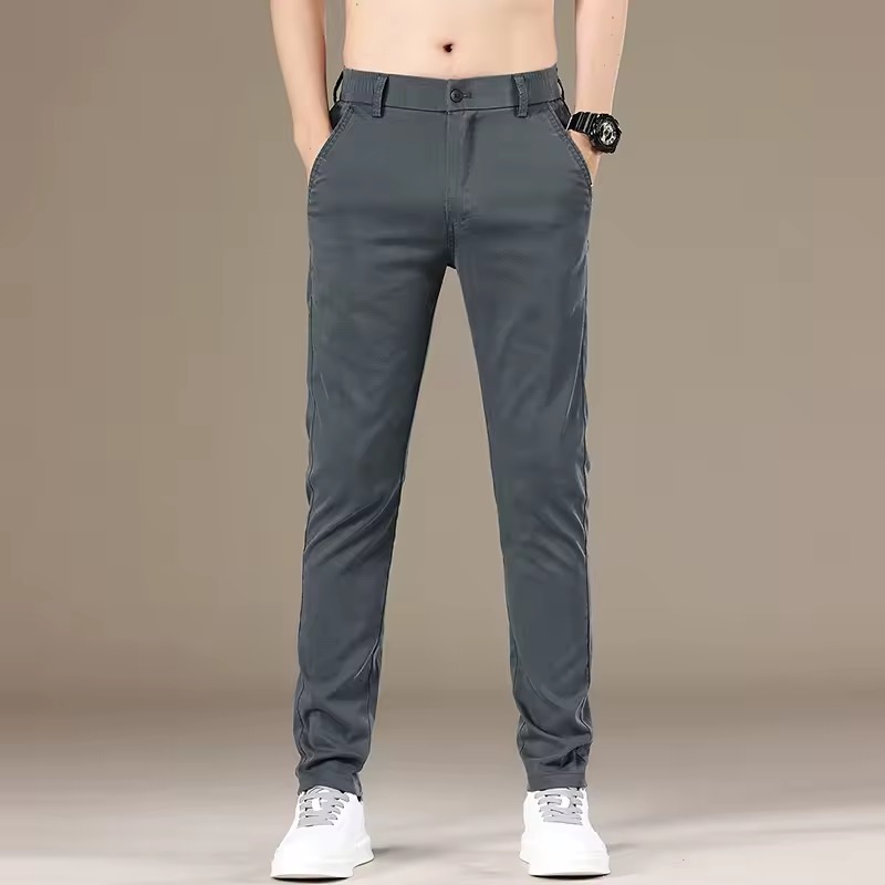 Casual Hight Quality Slim Business Style Trousers Elastic Soft Pants