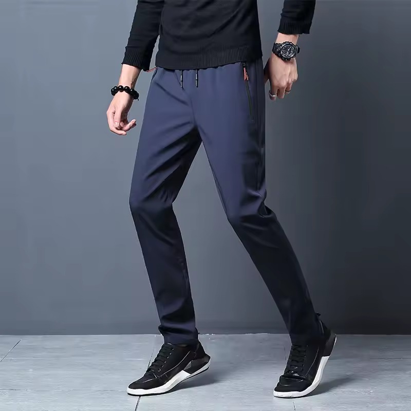 Casual Ice Silk Quick Drying Sports Straight Quick Drying Slim Fit Pants