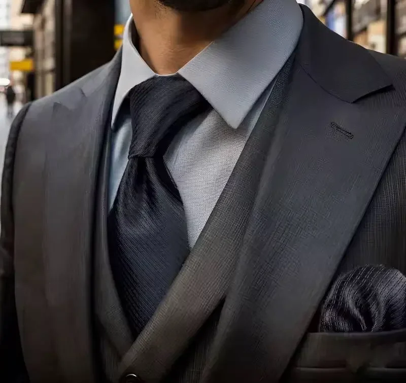 Fashion Extra Long Men Neckties Pocket Square Set