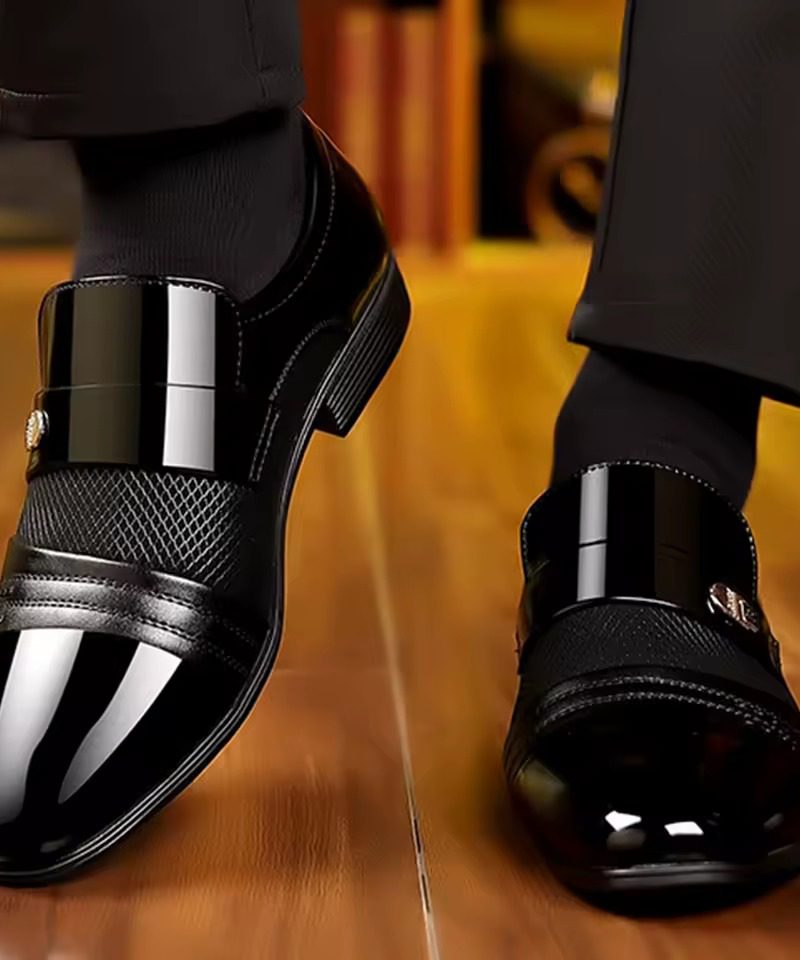 Formal Shallow Slip On Pointed Toe Uniform Modern Business Style Office Shoes