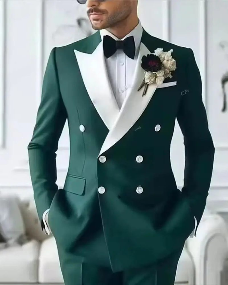 Groom Groomsman Wedding Party Prom Formal Tuxedos Business Suit 2 Piece Set