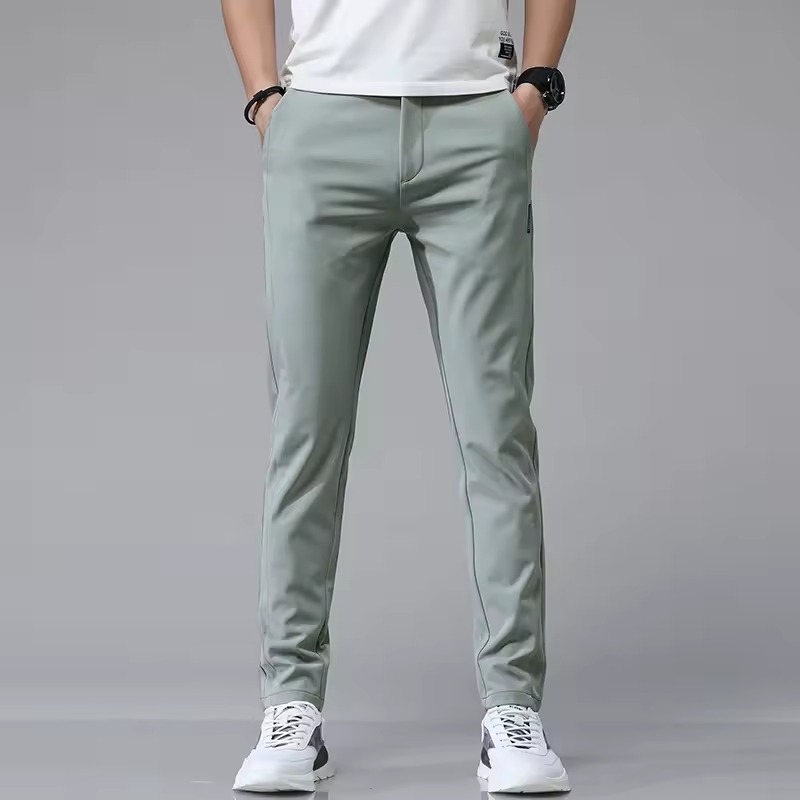 High Quality Breathable Ultra-thin Men's Stretch Slim Straight Pants
