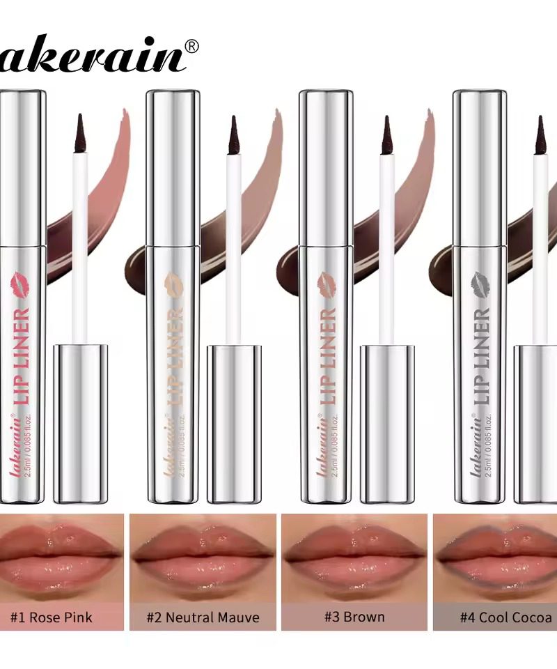 4 Pcs Lip Liner Pencil Peel Off Lip Stain Tattoo Long Wearing Matte Lip Cosmetic For All Day