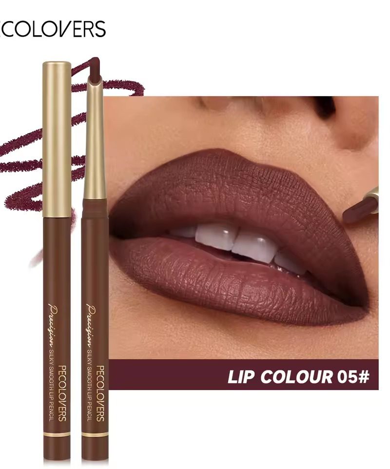 Matte 6-colors Lip Liner Pencil Bevel Design Nib Lip Contour Lipstick