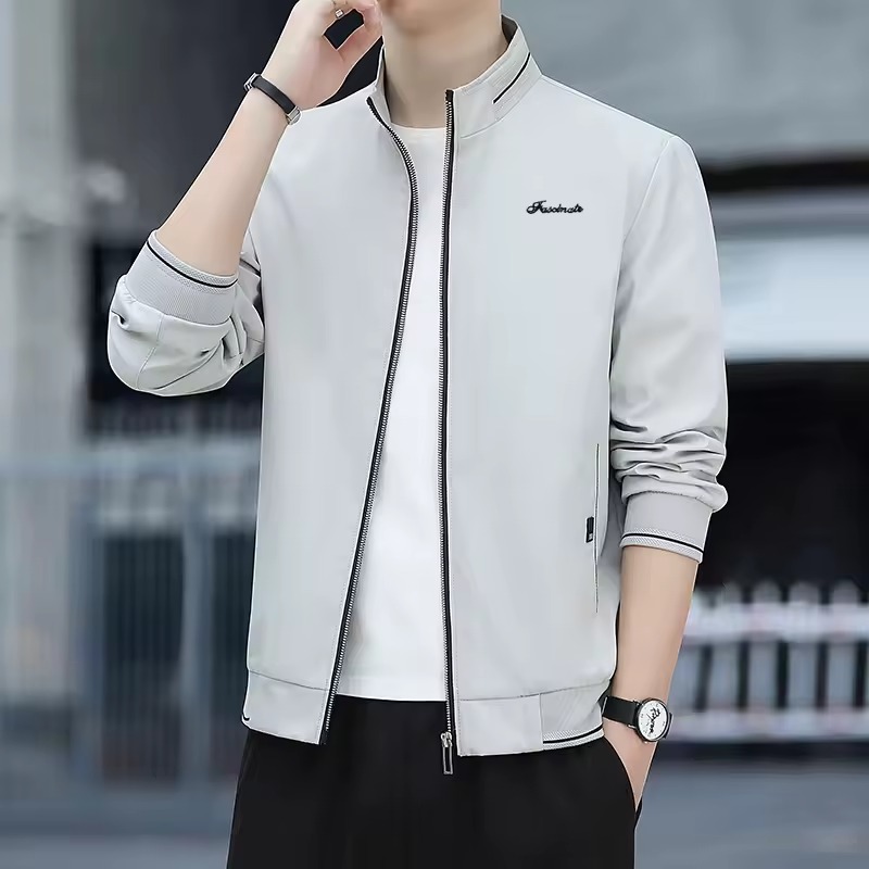 Comfortable Breathable Sweat Absorption Slim Version Men Lapel Jacket