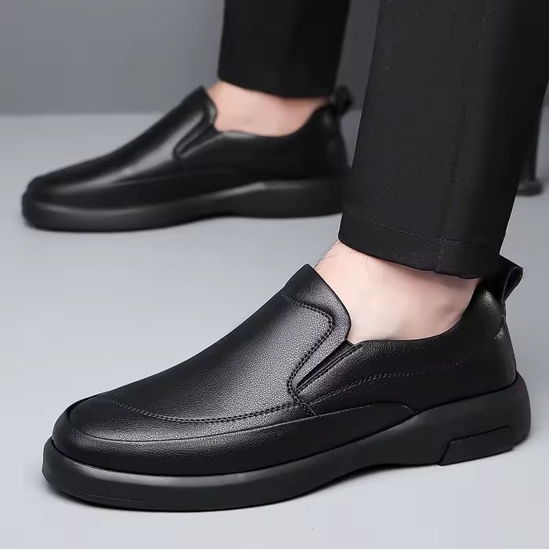 Sneakers Business Style Light Breathable Sport Non-slip Leather Slip-on Shoes Loafers