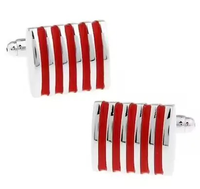 Stripes Business Design 4 Colors Option Pair Retail Cuff Links