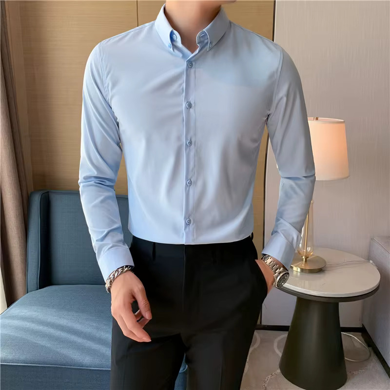 Ultra Stretch Slim Fit Button Down Office Casual Wrinkle Resistant Comfort Shirt
